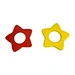 five-pointed star ring teether natural rubber